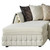 Cream Velvet U Shaped Sofa and Chaise Sectional With Toss Pillows