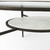 36" Clear and Bronze Glass and Metal Round Coffee Table With Shelf