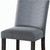 Set of Two 25" Gray and Espresso Fabric and Solid Wood Counter Height Bar Chairs