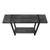 47" Black Wood and Metal Distressed Sled Console Table With Shelf
