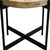 22" Black And Brown Wood And Metal Round End Table