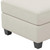 25" Beige and Black Velvet Storage Ottoman