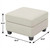 25" Beige and Black Velvet Storage Ottoman