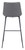 31 " Gray And Black Steel Low Back Bar Height Bar Chair