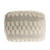 18" Beige Geometric Pouf Ottoman