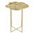 21" Gold Aluminum And Iron Cross Legs End Table