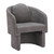 28" Gray Upholstered Club Chair And Toss Pillow