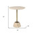 Light Blond Pedestal Table With Gold Detailing - 808230033368