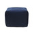 18" Blue Cotton Patchwork Pouf Ottoman