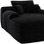 67" Black Corduroy Oversized Chaise Lounge Chair And Toss Pillows