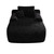 67" Black Corduroy Oversized Chaise Lounge Chair And Toss Pillows