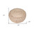 20" Tan Round Geometric Pouf Ottoman