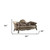 96" Bone Velvet Sofa And Toss Pillows With Gold Legs