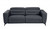 Three Piece Indoor Dark Gray Italian Leather Six Person Seating Set Home Accent