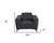 Three Piece Indoor Dark Gray Italian Leather Six Person Seating Set Home Accent
