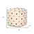 16" Cream And Black Wool Polka Dots Cube Pouf Ottoman