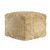 18" Natural Jute Blend Cube Quatrefoil Pouf Ottoman