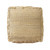 18" Natural Jute Blend Cube Quatrefoil Pouf Ottoman