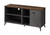 47" Brown And Gray Distressed Reclaimed Wood Enclosed and Open Storage TV Stand