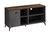 47" Brown And Gray Distressed Reclaimed Wood Enclosed and Open Storage TV Stand