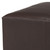 36" Brown Genuine Leather Cocktail Ottoman