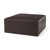 36" Brown Genuine Leather Cocktail Ottoman