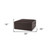 36" Brown Genuine Leather Cocktail Ottoman