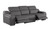 103" Dark Gray Italian Leather Reclining USB Sofa