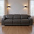103" Dark Gray Italian Leather Reclining USB Sofa