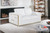 73" White And Silver Metallic Top Grain Leather Loveseat