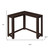 36" Espresso Wood Distressed Frame Console Table