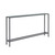 56" Silver and Gunmetal Mirrored Glass Console Table