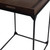 29" Dark Brown and Black Solid Wood and Iron Square Frame End Table