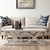 48" Off White Solid Wood Distressed Geo Frame Coffee Table
