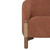 30" Rust and Brown Fabric And Wood Arm Chair