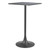 24" Black Faux Terrazzo and Steel Square Bar Table