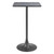 24" Black Faux Terrazzo and Steel Square Bar Table