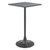 24" Black Faux Terrazzo and Steel Square Bar Table