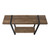 47" Brown and Black Wood and Metal Distressed Sled Console Table With Shelf