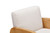 29" White And Natural Linen Arm Chair