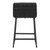Set of Two 26" Black Faux Leather and Steel Counter Height Bar Chairs
