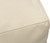 22" Ivory Leather Pouf Ottoman