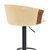 Cream and Black Faux Leather with Metal Swivel Adjustable Height Bar Chair