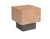 22" Black And Brown Solid Wood Square End Table