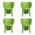 Set Of Four Green Heavy Duty Plastic Juvenile Chairs