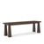 60" Dark Brown Solid Wood Bench