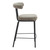 26" Green and Black Chenille and Steel Low Back Counter Height Bar Chair