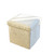 12" White Boucle Cube Storage Ottoman