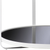 32" White Glass And Metal Two Tier Round Coffee Table