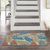 3' X 4' Ivory And Blue Indoor Outdoor Area Rug